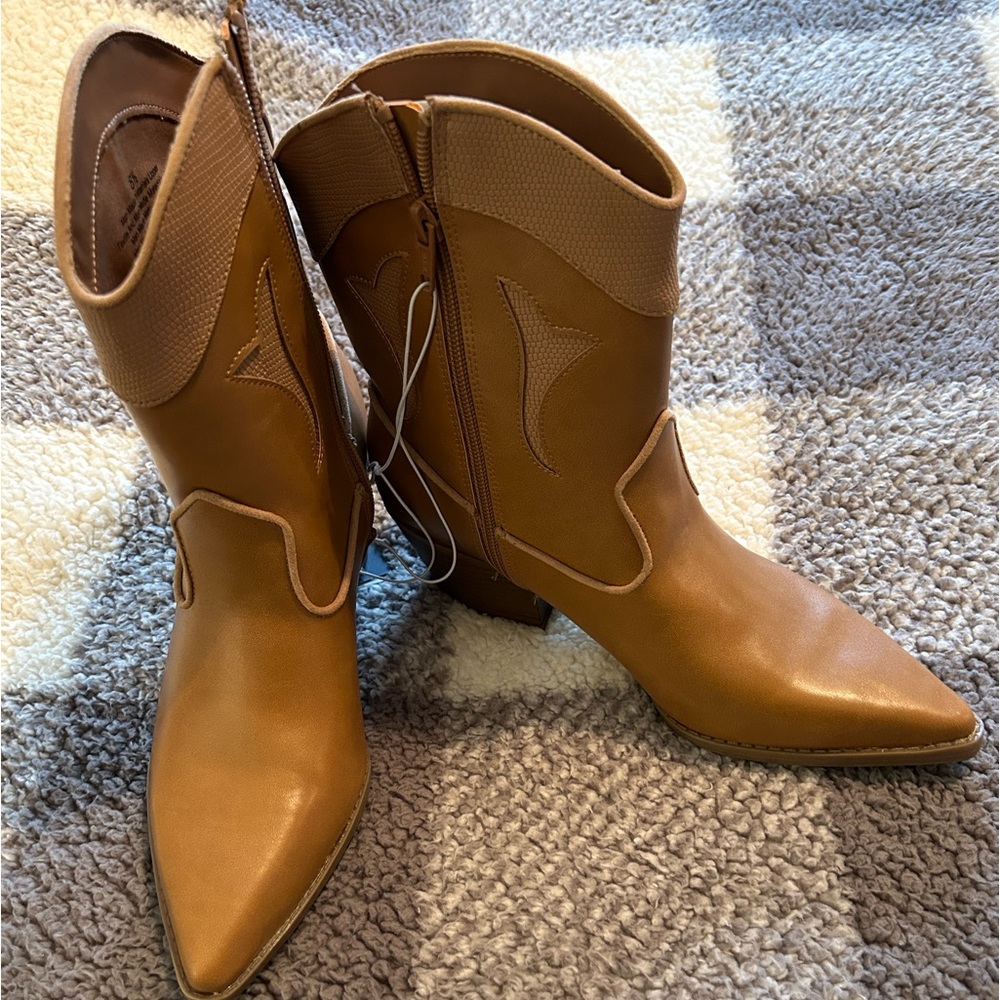 Tan cowboy boots